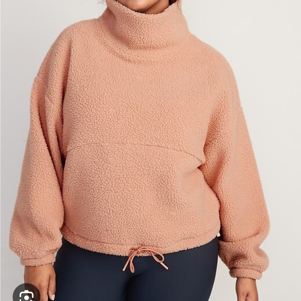 Old Navy Cropped Sherpa Turtleneck